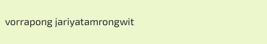 vorrapong jariyatamrongwit